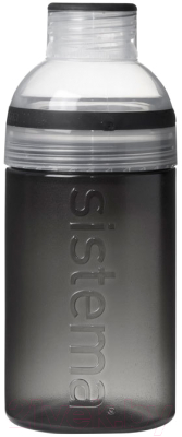 Бутылка для воды Sistema Трио / 820 (480мл, черный)