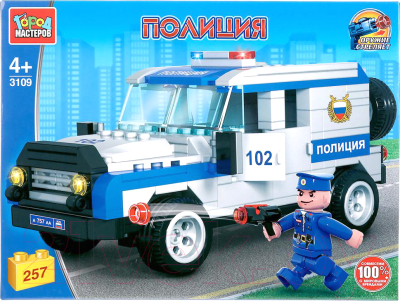 

Конструктор Город мастеров, Полицейский джип / 3109-UU