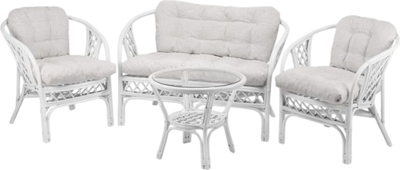 Комплект садовой мебели Мир Ротанга Delhi 01/17 (белый) - 