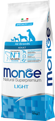 Сухой корм для собак Monge Dog Speciality Light Adult Salmon&Rice (12кг)