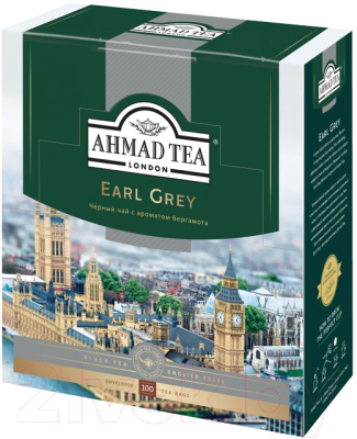 Чай пакетированный Ahmad Tea Earl Grey с ароматом бергамота / 0002107010 (100пак)
