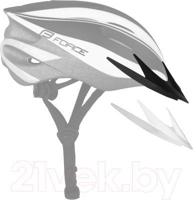 Защитный шлем FORCE Tery / 902731-F (S/M, белый/серый)