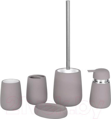 Набор аксессуаров для ванной и туалета АкваЛиния Soft B4333A/1 (серый)