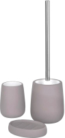 Набор аксессуаров для ванной и туалета АкваЛиния Soft B4333A/3 (серый) - 