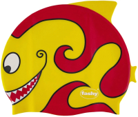 Шапочка для плавания Fashy Childrens Silicone Cap / 3048-00-80 (желтый/красный) - 