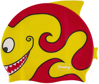 Шапочка для плавания Fashy Childrens Silicone Cap / 3048-00-80 (желтый/красный)
