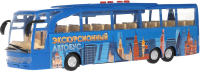 Автобус игрушечный Технопарк Экскурсионный / BUSTOUR-30PL-BU - 