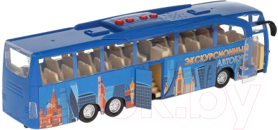 Автобус игрушечный Технопарк Экскурсионный / BUSTOUR-30PL-BU
