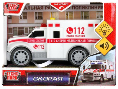 

Автомобиль игрушечный Технопарк, Скорая / 1911B129-R