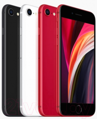 Смартфон Apple iPhone SE 128GB / MHGU3 (белый) + Наушники AirPods 2 / MV7N2