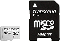 Карта памяти Transcend microSDHC 300S 32GB Class 10 UHS-I U1 (TS32GUSD300S-A) - 