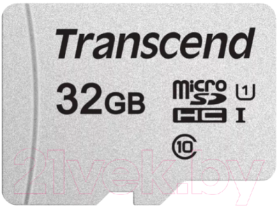 Карта памяти Transcend microSDHC 300S 32GB Class 10 UHS-I U1 (TS32GUSD300S-A)