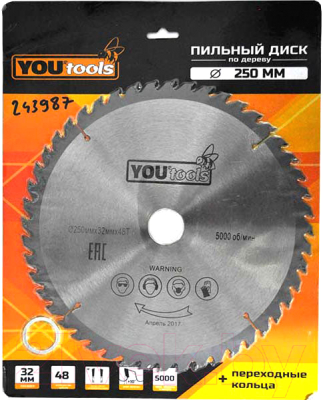 Пильный диск Yourtools Z48 250/32мм