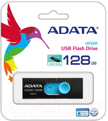 Usb flash накопитель A-data UV320 128GB (AUV320-128G-RBKBL)