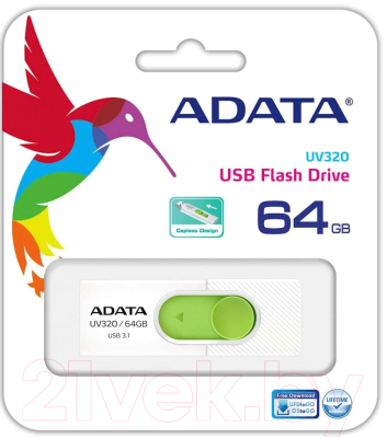 Usb flash накопитель A-data UV320 64GB (AUV320-64G-RWHGN)