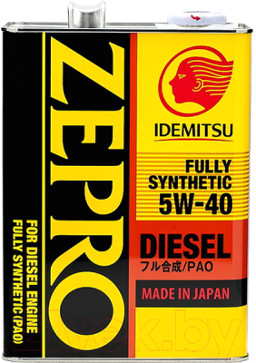 

Моторное масло Idemitsu, Zepro Fully Synthetic CF 5W40 / 2863041