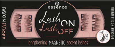 Накладные ресницы магнитные Essence Lash On Lash Off Lengthening Magnetic Accent Lashes тон 02 (4шт)