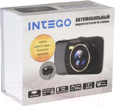 Автомобильный видеорегистратор Intego VX-390DUAL