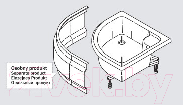 Душевой поддон Deante Deep KTD 041B