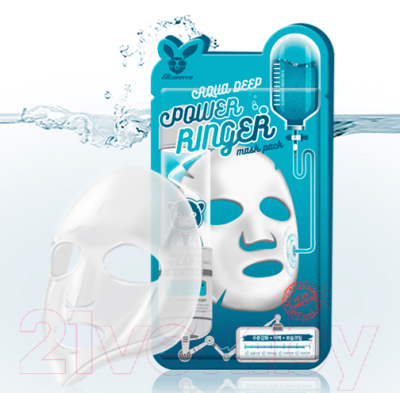 Маска для лица тканевая Elizavecca Aqua Deep Power Ring Mask Pack (23мл)
