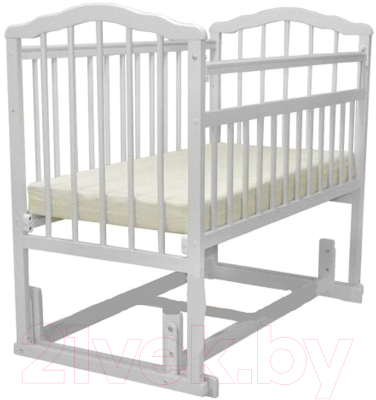 Детская кроватка Массив Гном 5 (белый)