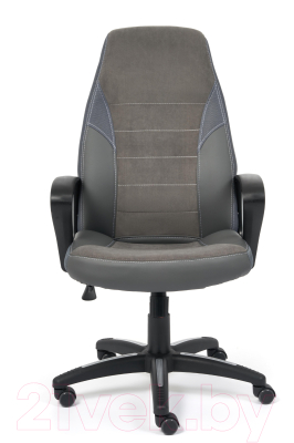 Кресло офисное Tetchair Inter (кожзам/флок/ткань серый)