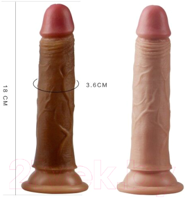 Фаллоимитатор LoveToy Dual-Layered Silicone Cock / LV4002 Flesh (телесный)