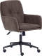 Кресло офисное Tetchair Garda флок (коричневый) - 