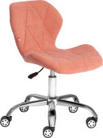 Кресло офисное Tetchair Selfi флок (розовый) - 