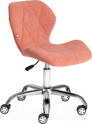 Кресло офисное Tetchair Selfi флок (розовый)