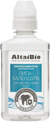 Ополаскиватель для полости рта AltaiBio Липа-Календула для чувствительных зубов (200мл)