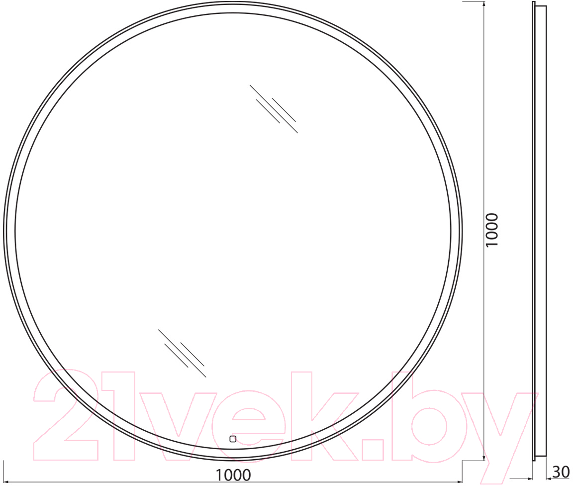 Зеркало BelBagno SPC-RNG-1000-LED-TCH