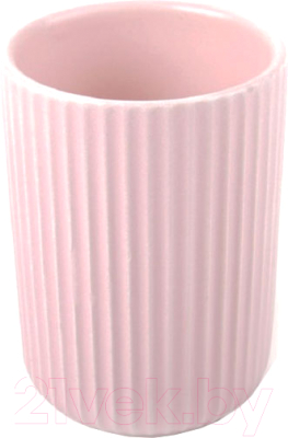 Набор аксессуаров для ванной и туалета АкваЛиния Плиссе CE1610TA/1 (розовый матовый)