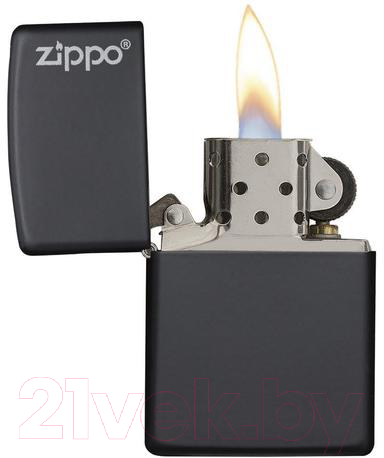 Зажигалка Zippo Classic Black Matte / 218ZL (матовый черный) — фото 2