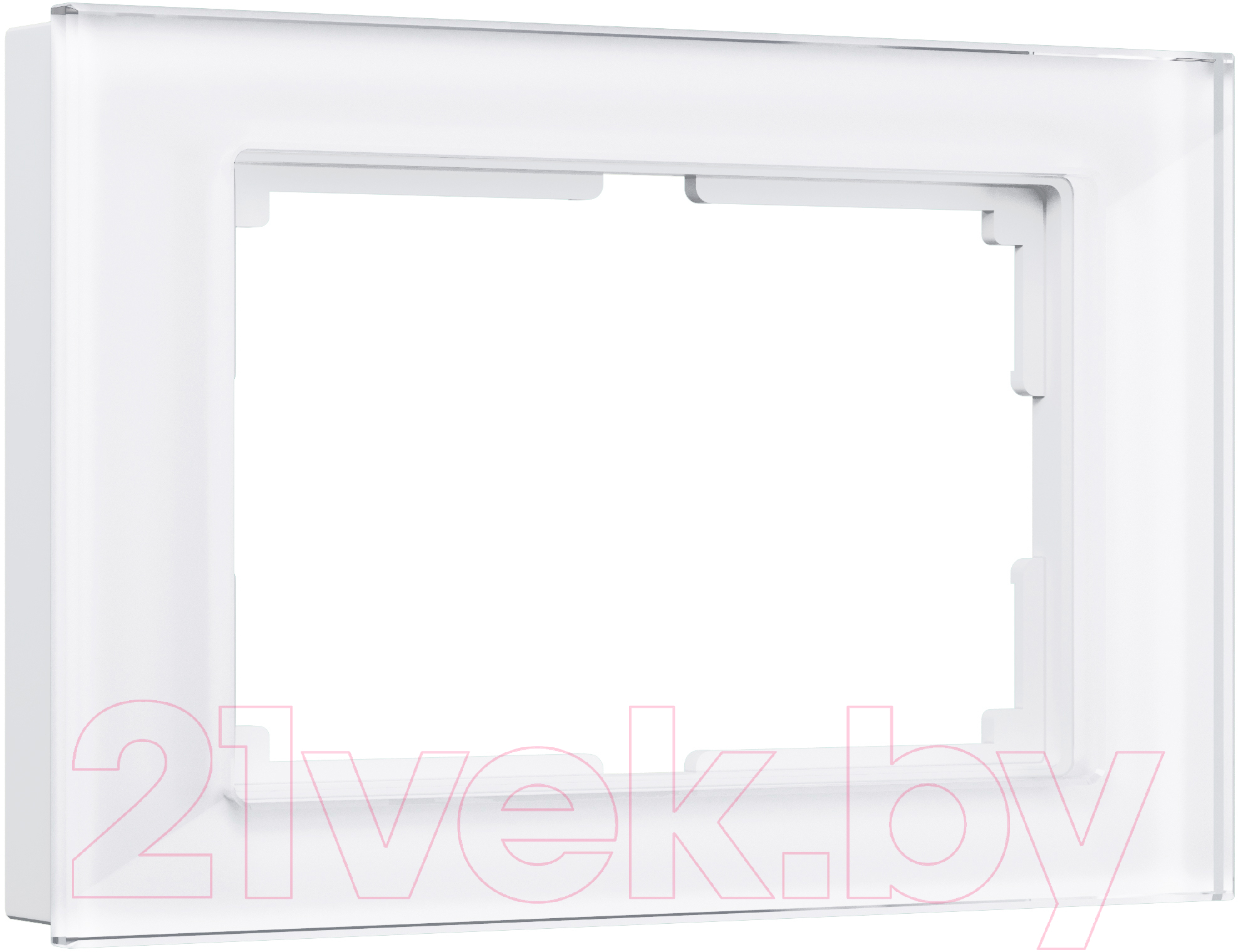 Рамка для выключателей и розеток Werkel W0081101 / a051191 (белый/стекло)