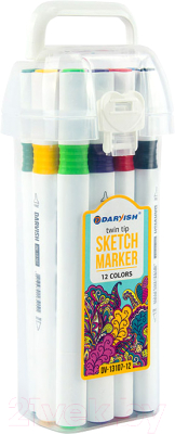 Набор маркеров Darvish DV-13107-12 (12цв)