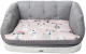Лежанка для животных AntePrima Francine / 86/FrancineGrey/1 (S, серый с собачками) - 