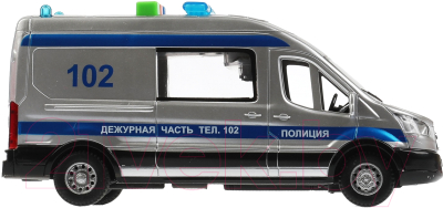 Автомобиль игрушечный Технопарк Ford Transit Полиция / TRANSITVAN-16PLPOL-SR