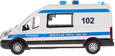 Изображение товара Автомобиль игрушечный Технопарк Ford Transit Полиция / TRANSITVAN-16PLPOL-WH