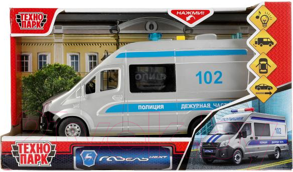 Автомобиль игрушечный Технопарк Ford Transit Полиция / TRANSITVAN-22PLPOL-SR