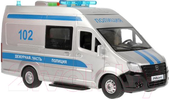 Автомобиль игрушечный Технопарк Ford Transit Полиция / TRANSITVAN-22PLPOL-SR