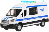 Автомобиль игрушечный Технопарк Ford Transit Полиция / TRANSITVAN-22PLPOL-WH - 
