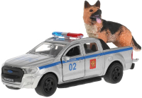

Автомобиль игрушечный Технопарк, Ford Ranger Пикап с собакой / SB-18-09-FR-P+DOG-WB