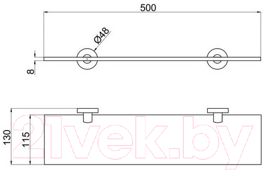 Полка для ванной Allen Brau Priority 6.31013-00 / 265426