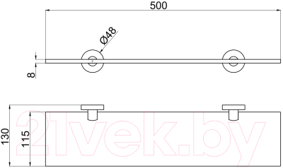 Полка для ванной Allen Brau Priority 6.31013-BN / 265427