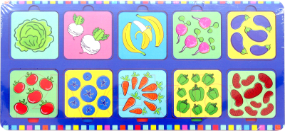 Изображение товара Развивающая игрушка Paremo Вкладыши. Цифры Фрукты-овощи / PE720-95