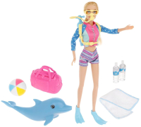 Кукла с аксессуарами Defa Дайвер с дельфином / 8472 - 