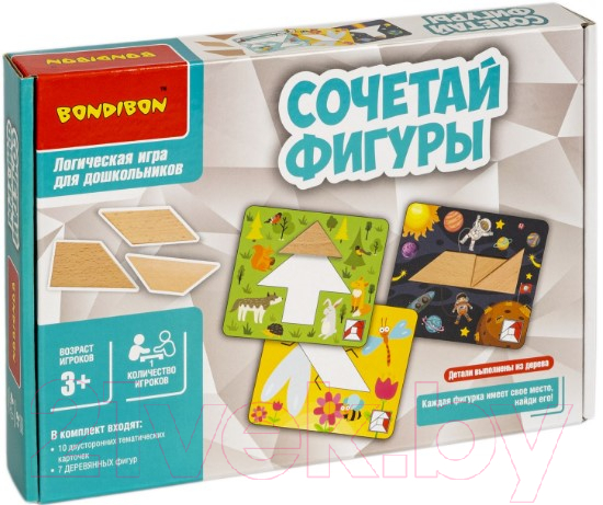 Развивающая игра Bondibon Сочетай фигуры / ВВ4883