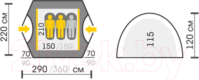 Изображение товара Палатка Talberg Boyard 2 Pro / TLT-017R (красный)