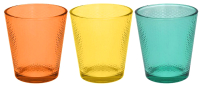 Набор стаканов Tognana Glass Golf / N3585D8M069 (3шт, оранжевый/желтый/зеленый) - 